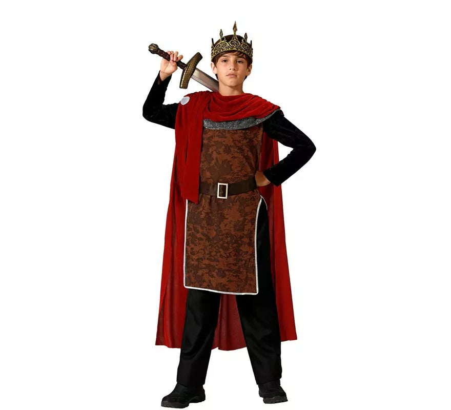 Disfraz de Rey Medieval rojo para niño
