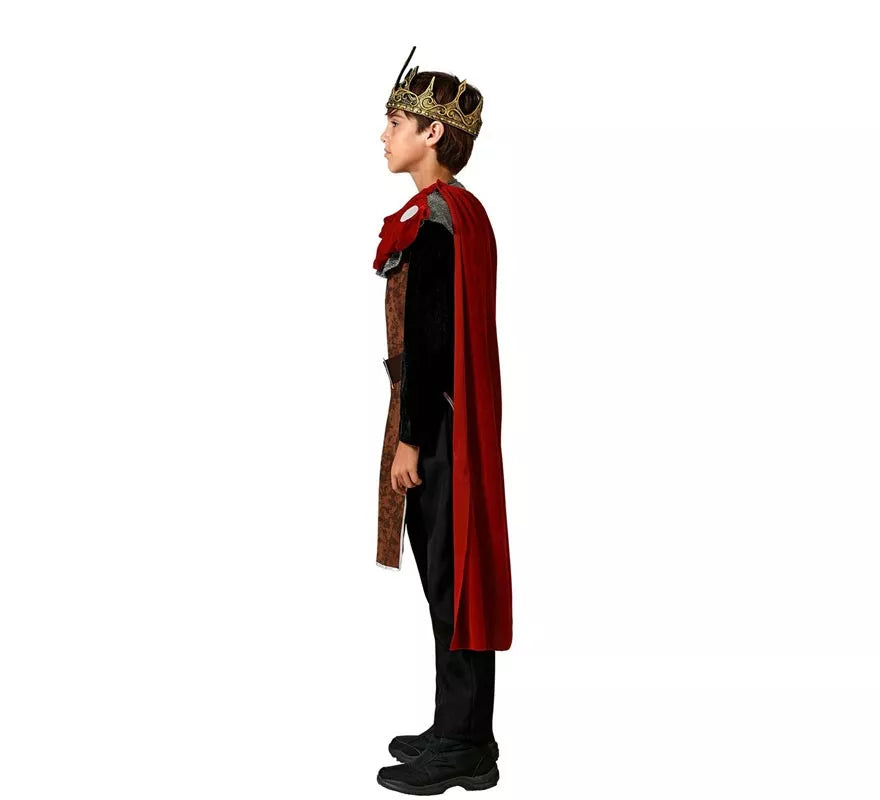 Translation missing: de.Disfraz de Rey Medieval rojo para niño