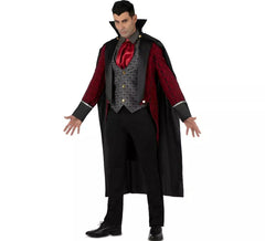 Dunkles Burgunderrotes Vampirkönig-Kostüm für Herren