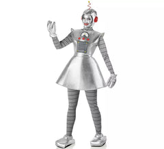 Silbernes antikes Roboterkostüm für Damen