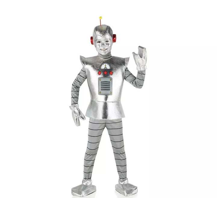 Disfraz de Robot Antiguo plateado para niño