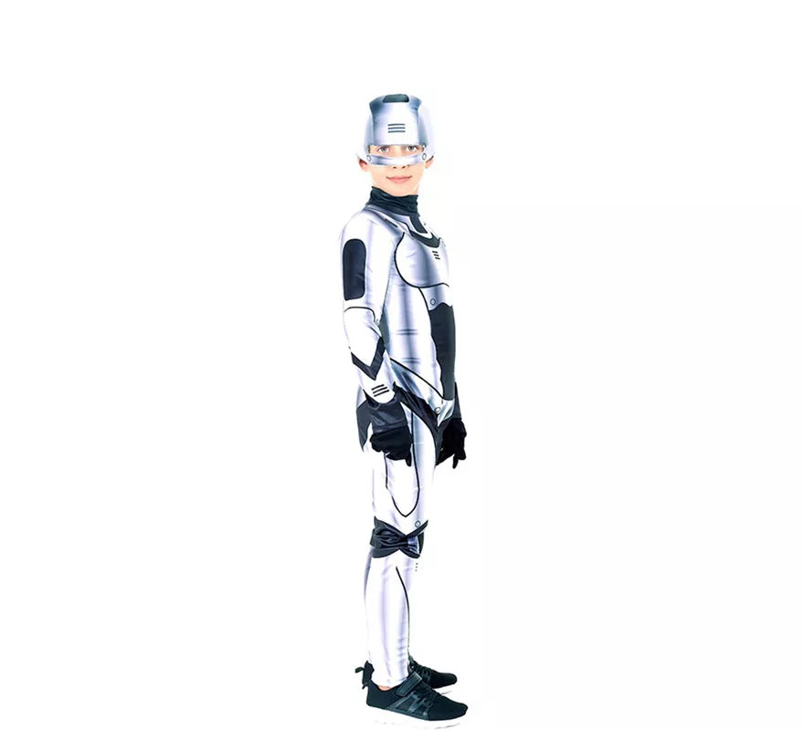 Translation missing: de.Disfraz de Robot Killer Plateado para niño