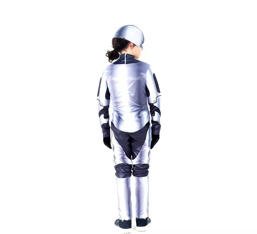 Translation missing: de.Disfraz de Robot Killer Plateado para niño