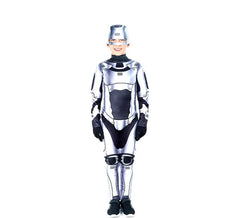 Silbernes Killerroboter-Kostüm für Kinder
