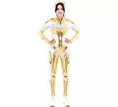 Gold Stellar Robot Woman Kostüm für Damen