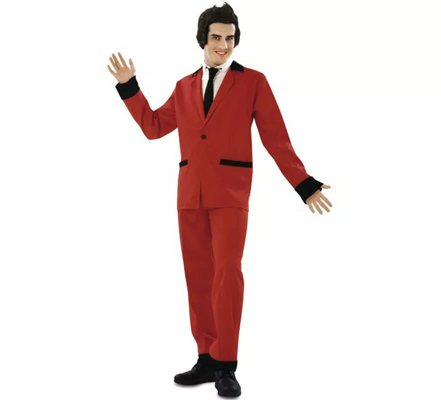 Translation missing: de.Disfraz de Rockabilly rojo para hombre