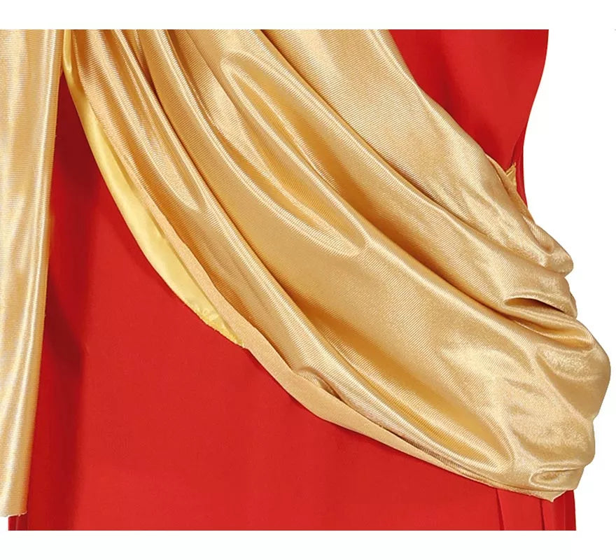 Translation missing: de.Disfraz de Romano rojo y dorado para hombre