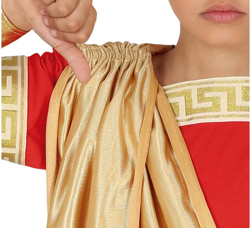 Translation missing: de.Disfraz de Romano rojo y dorado para niño