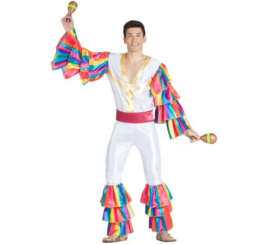 Translation missing: de.Disfraz de Rumbero Blanco para hombre