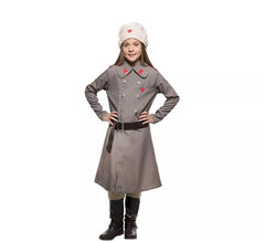Graues russisches Kostüm für Mädchen