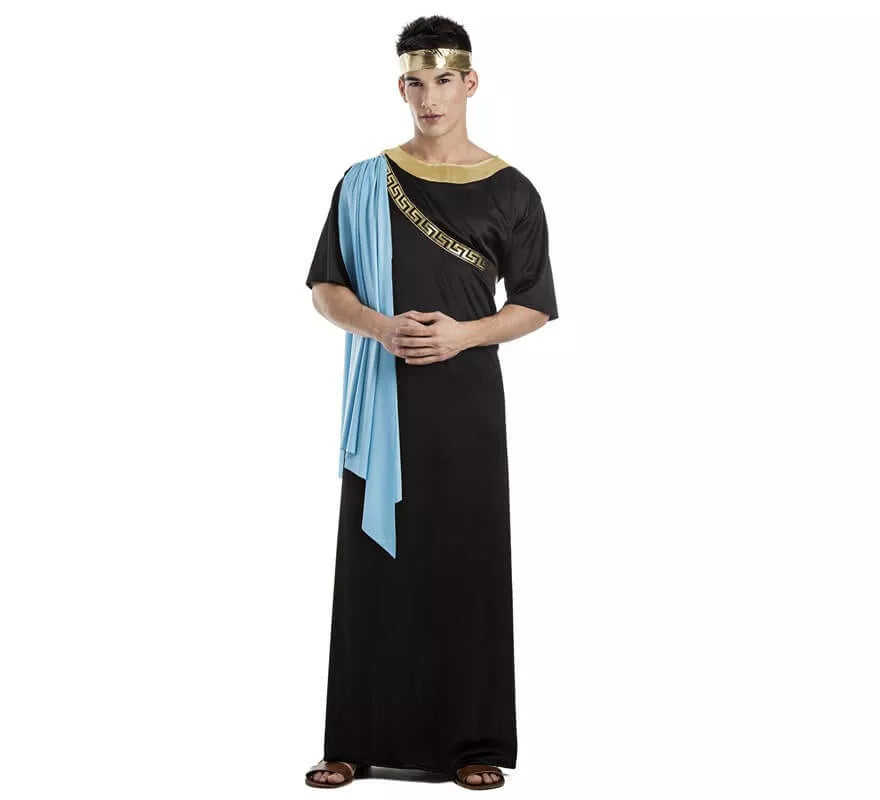Translation missing: de.Disfraz de Sacerdote Griego Negro para hombre