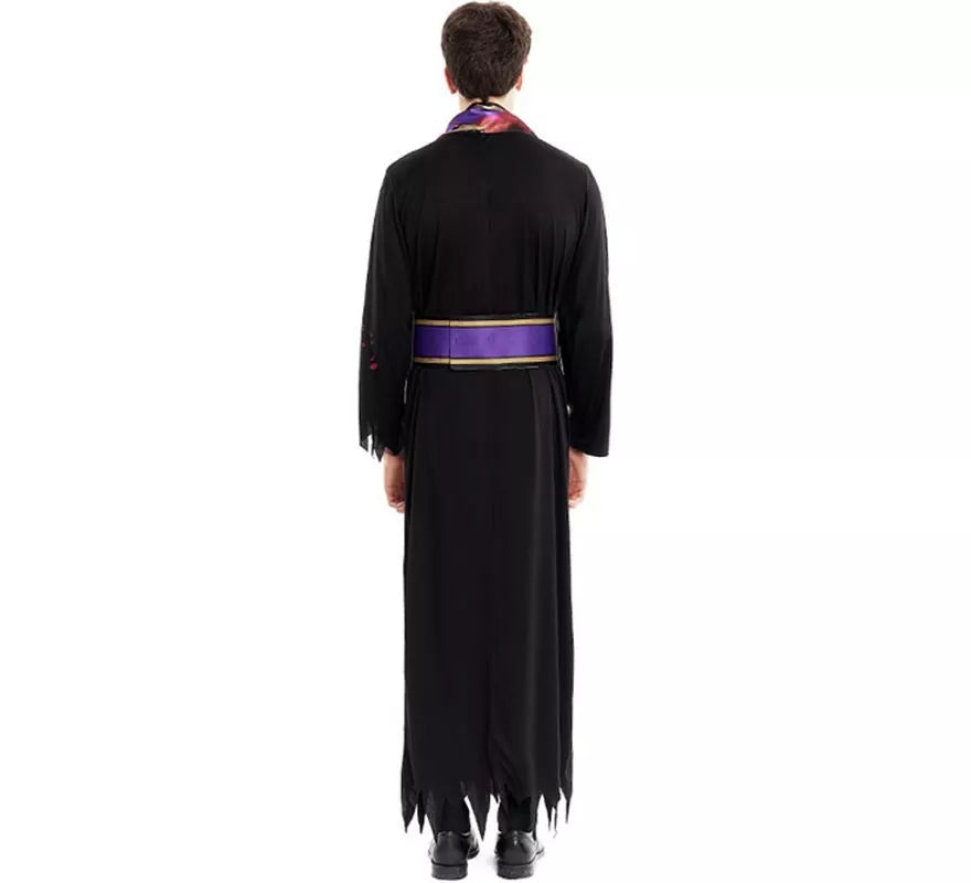 Disfraz de Sacerdote Sangriento negro con estola para hombre
