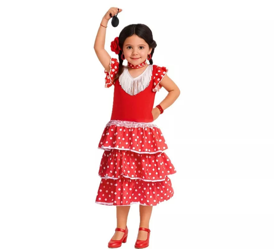 Translation missing: de.Disfraz de Sevillana con Lunares para niña