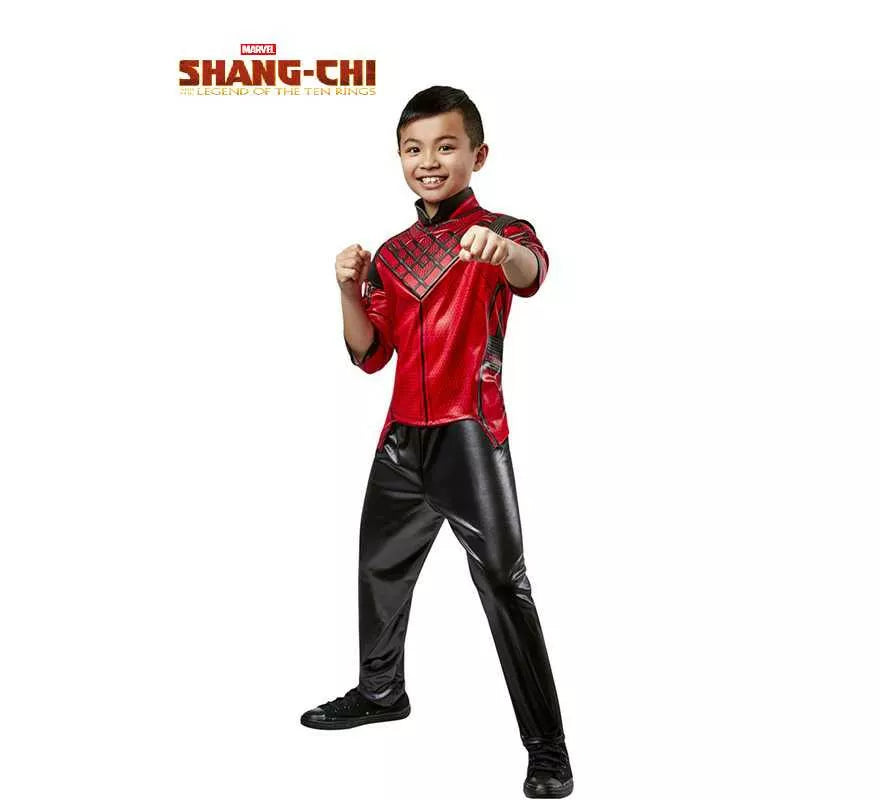 Translation missing: de.Disfraz de Shang-Chi Deluxe Rojo para niño