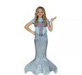 Disfraz de Sirena Cola Larga Azul para niña