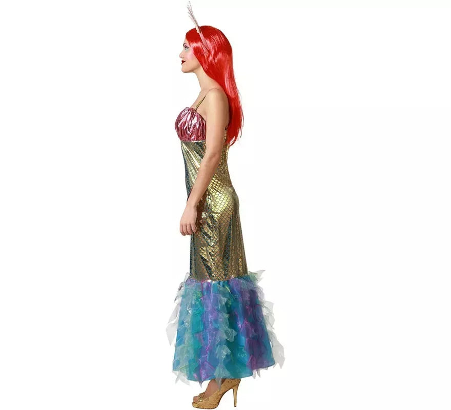 Disfraz de Sirena multicolor para mujer