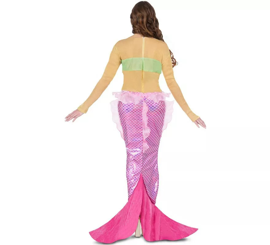 Translation missing: de.Disfraz de Sirena rosa con cola para mujer