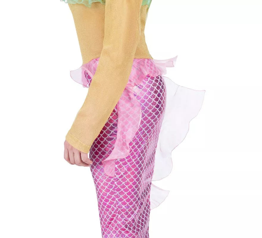 Translation missing: de.Disfraz de Sirena rosa con cola para mujer