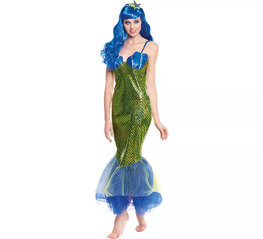 Translation missing: de.Disfraz de Sirena Verde Oscura para mujer