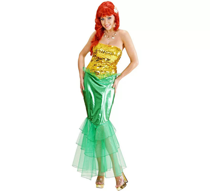 Translation missing: de.Disfraz de Sirena Verde y Amarillo para mujer