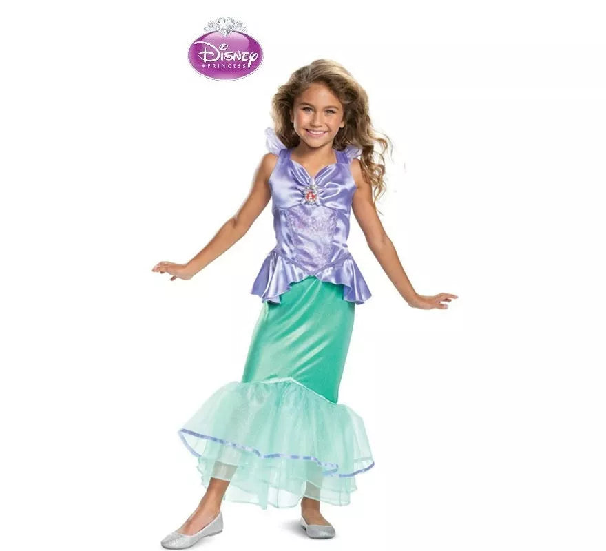 Translation missing: de.Disfraz de Sirenita Ariel Disney Deluxe para niña