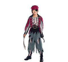 Totenkopf-Piratenkostüm für Jungen