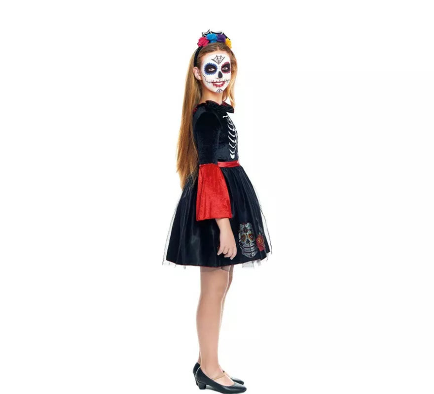 Translation missing: de.Disfraz de Skull Princess Catrina para niña