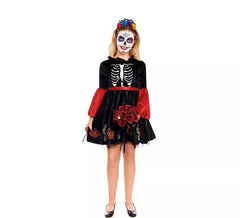 Totenkopf-Prinzessin Catrina-Kostüm für Mädchen