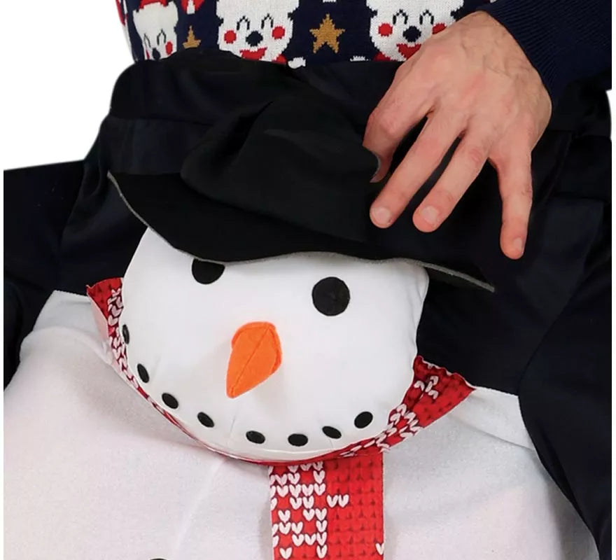 Disfraz de Snowman montando Muñeco de nieve para adulto