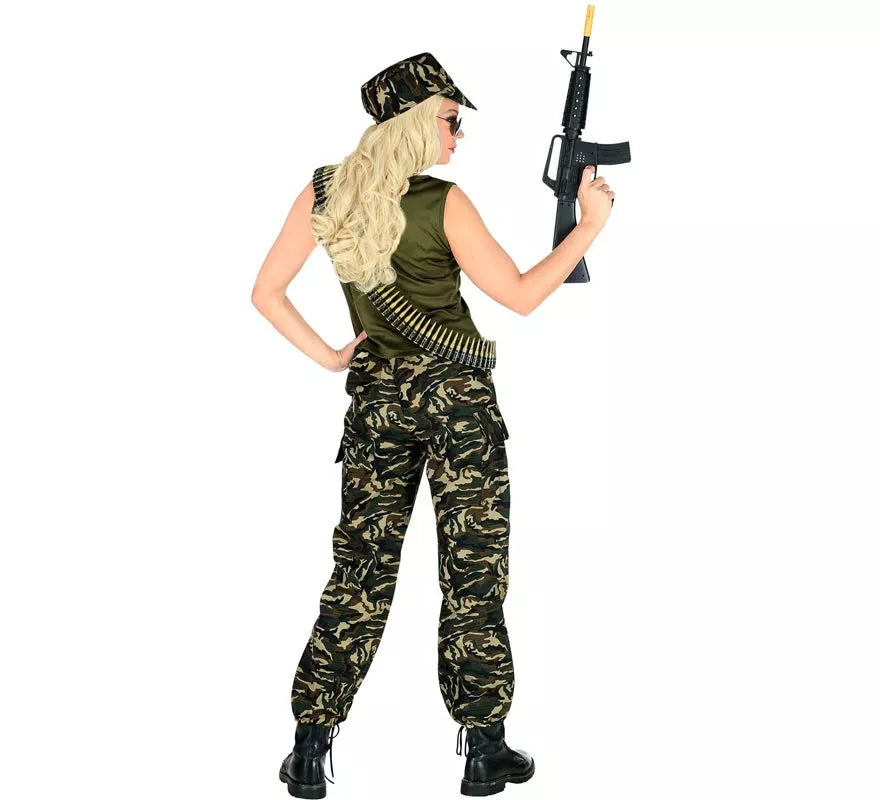 Translation missing: de.Disfraz de Soldado camuflado verde para mujer