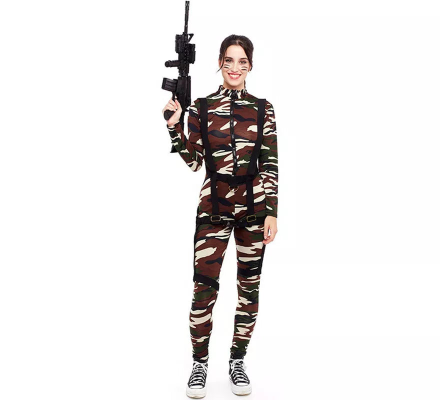 Translation missing: de.Disfraz de Soldado Fuerzas Especiales de Camuflaje para mujer