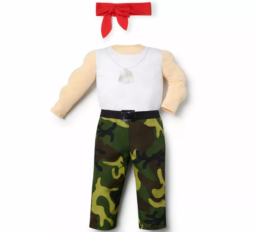 Translation missing: de.Disfraz de Soldado Militar Rambo para bebé