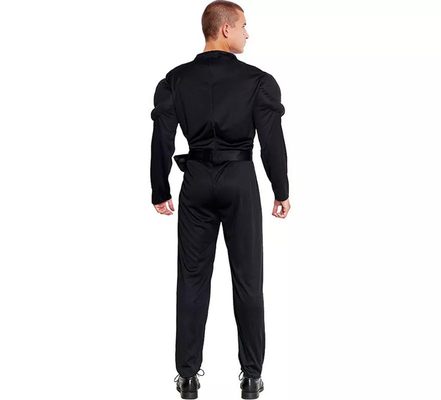 Translation missing: de.Disfraz de Soldado SWAT Musculoso negro para hombre