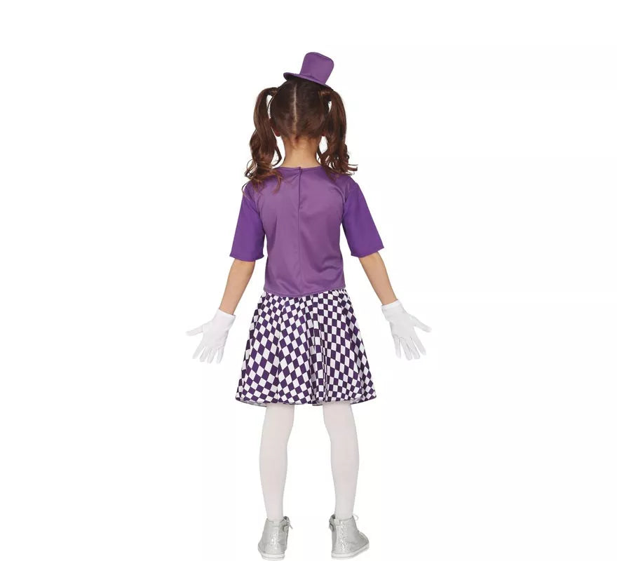 Translation missing: de.Disfraz de Sombrerera Morado para niña