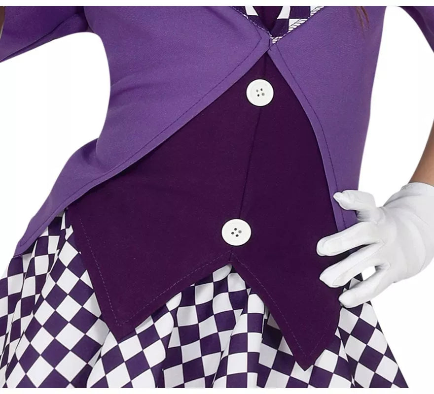 Translation missing: de.Disfraz de Sombrerera Morado para niña