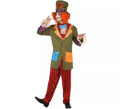 Crazy Striped Hatter Kostüm für Herren
