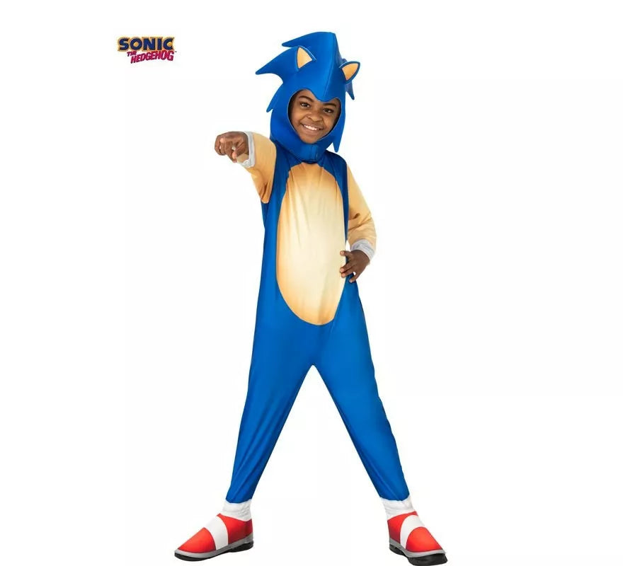 Translation missing: de.Disfraz de Sonic the hedgehog clásico con máscara para niño