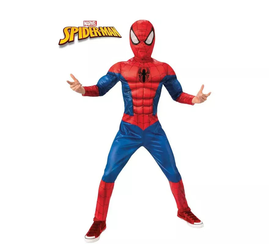 Translation missing: de.Disfraz de Spiderman Black Line musculoso para niño