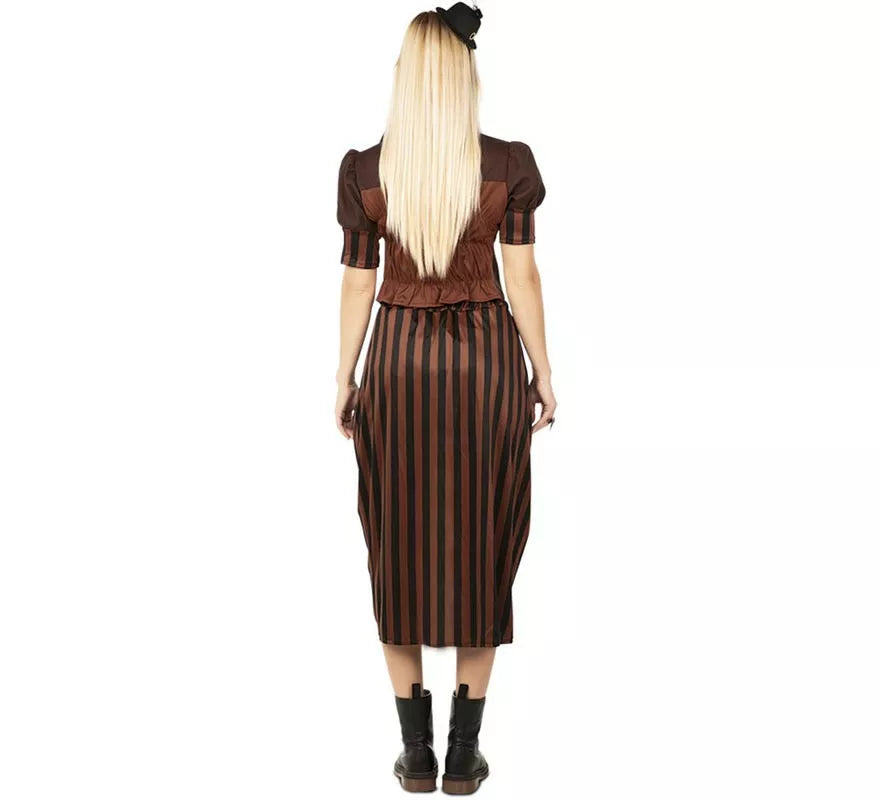 Translation missing: de.Disfraz de Steampunk a Rayas para mujer