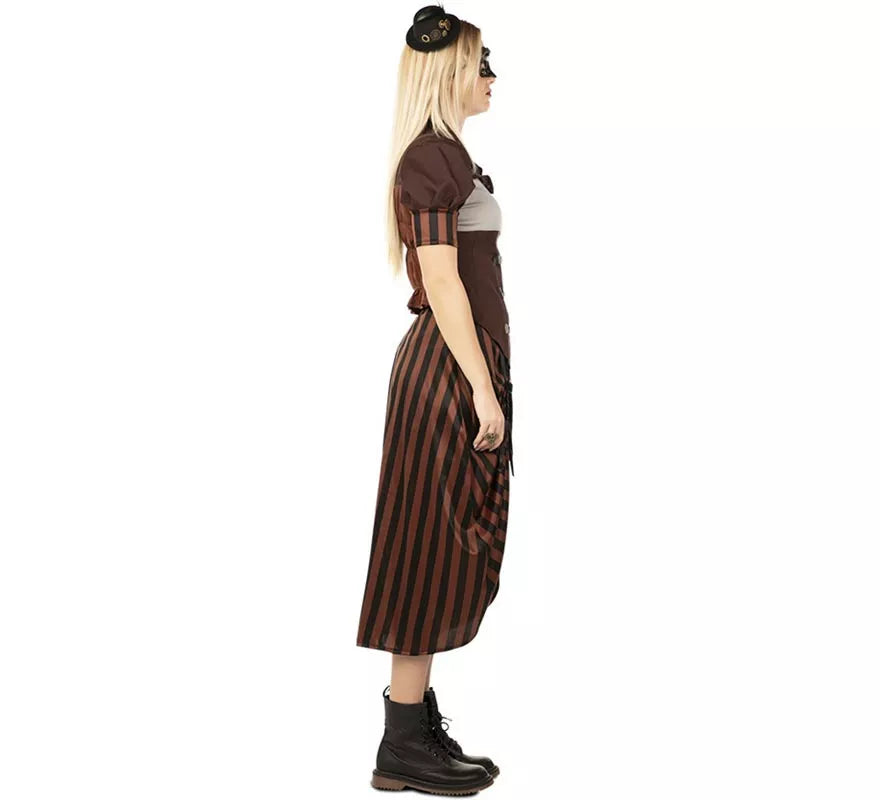 Translation missing: de.Disfraz de Steampunk a Rayas para mujer