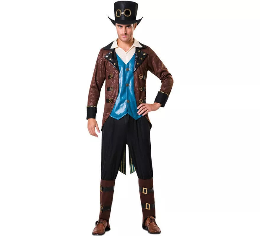 Translation missing: de.Disfraz de Steampunk con sombrero para hombre