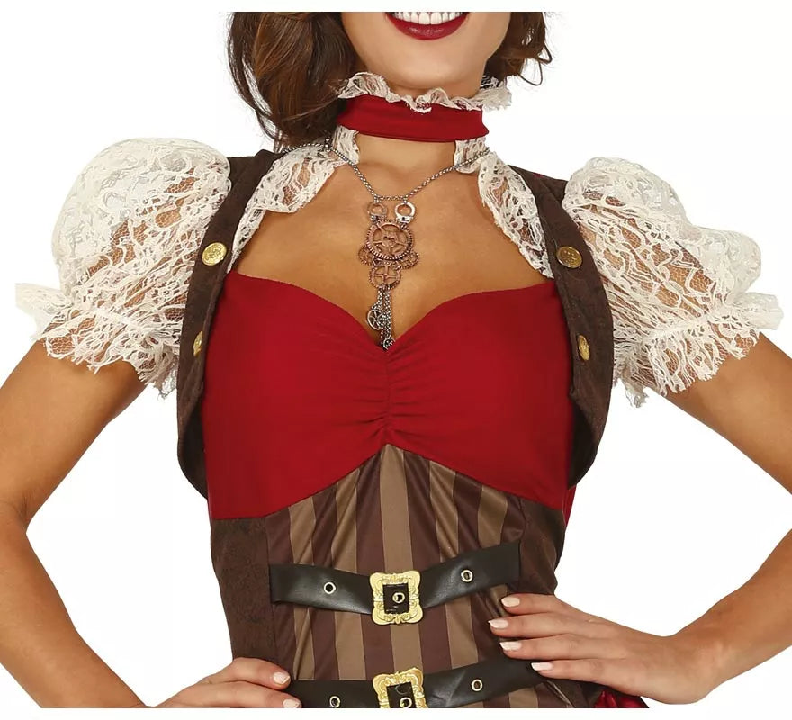 Translation missing: de.Disfraz de Steampunk Granate para mujer