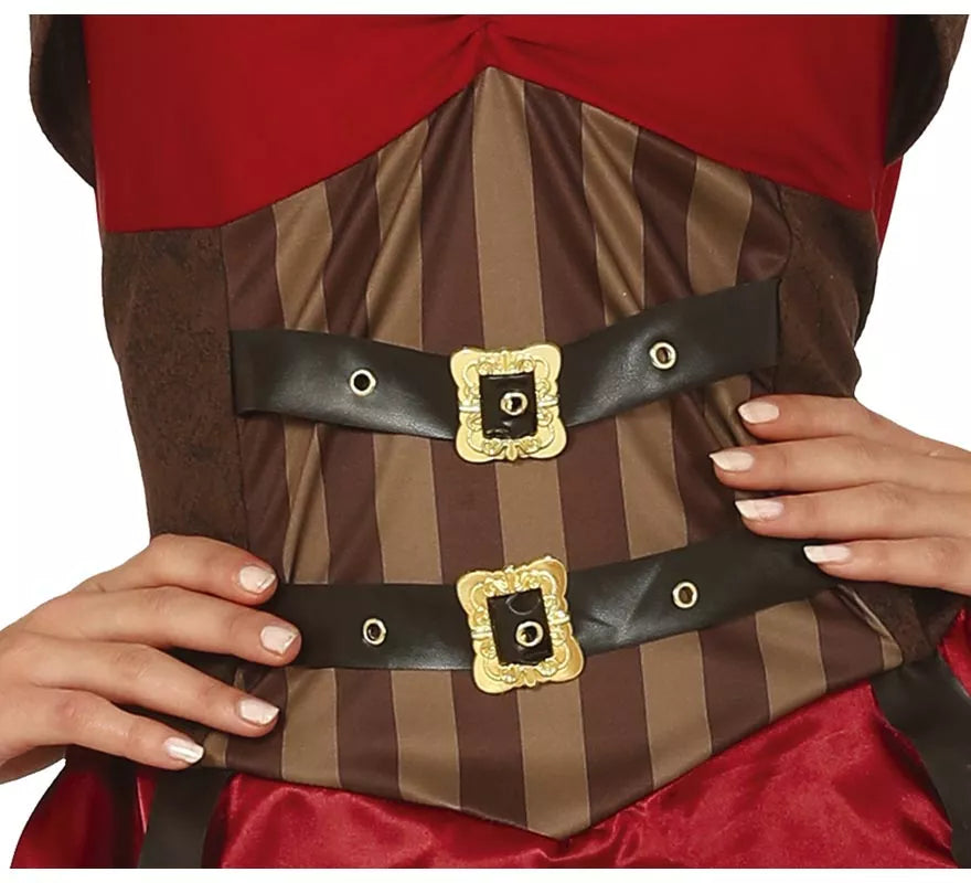 Translation missing: de.Disfraz de Steampunk Granate para mujer