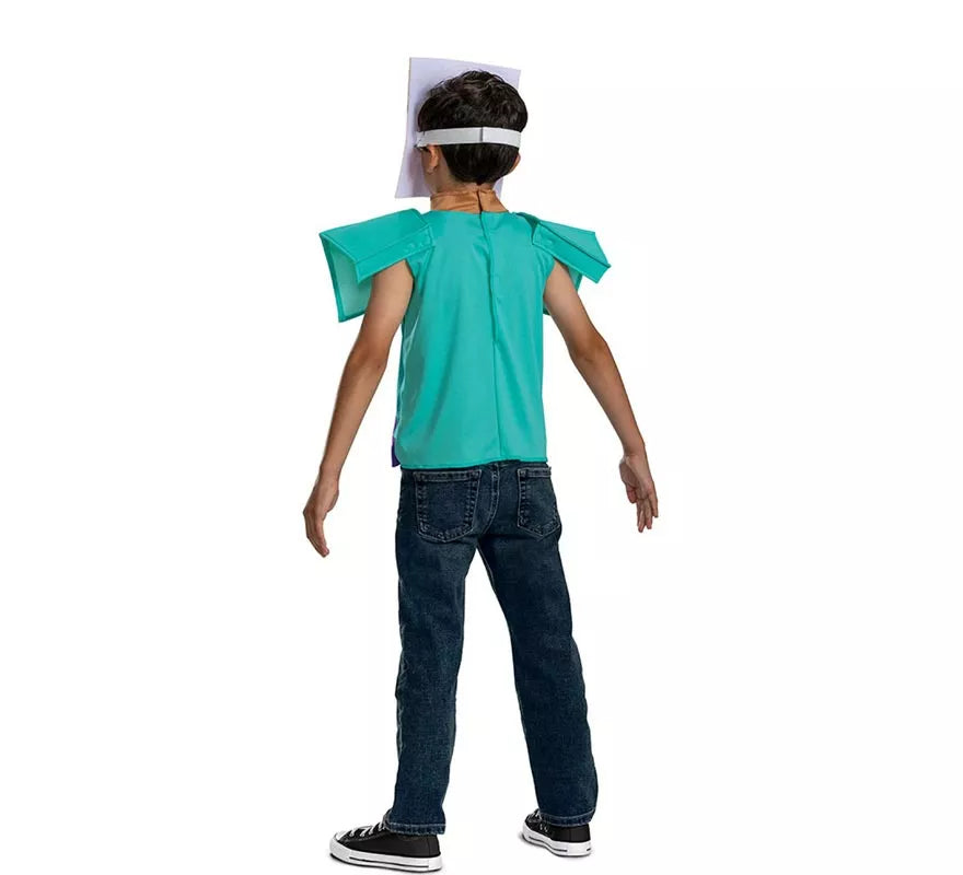 Translation missing: de.Disfraz de Steve Minecraft con máscara para niño