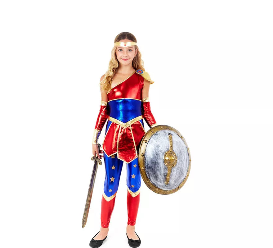 Translation missing: de.Disfraz de Super Guerrera Amazónica para niña