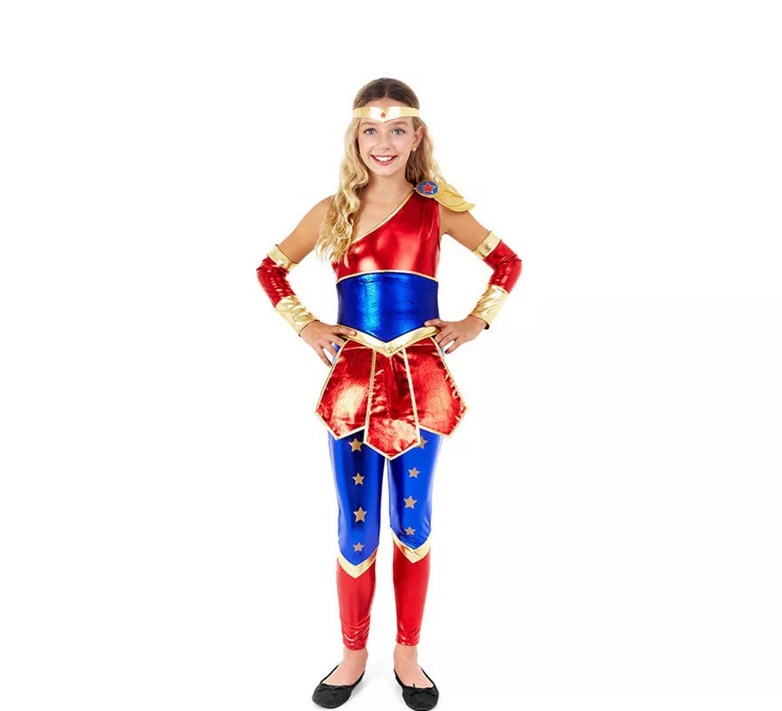 Translation missing: de.Disfraz de Super Guerrera Amazónica para niña