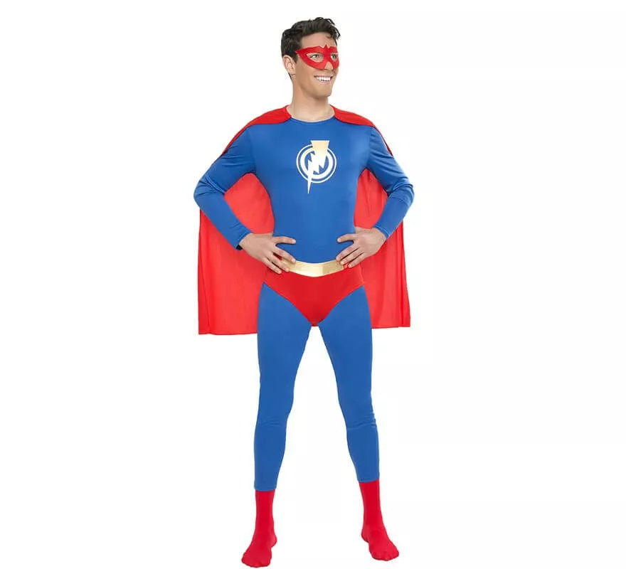 Translation missing: de.Disfraz de Súper Héroe azul y rojo para hombre
