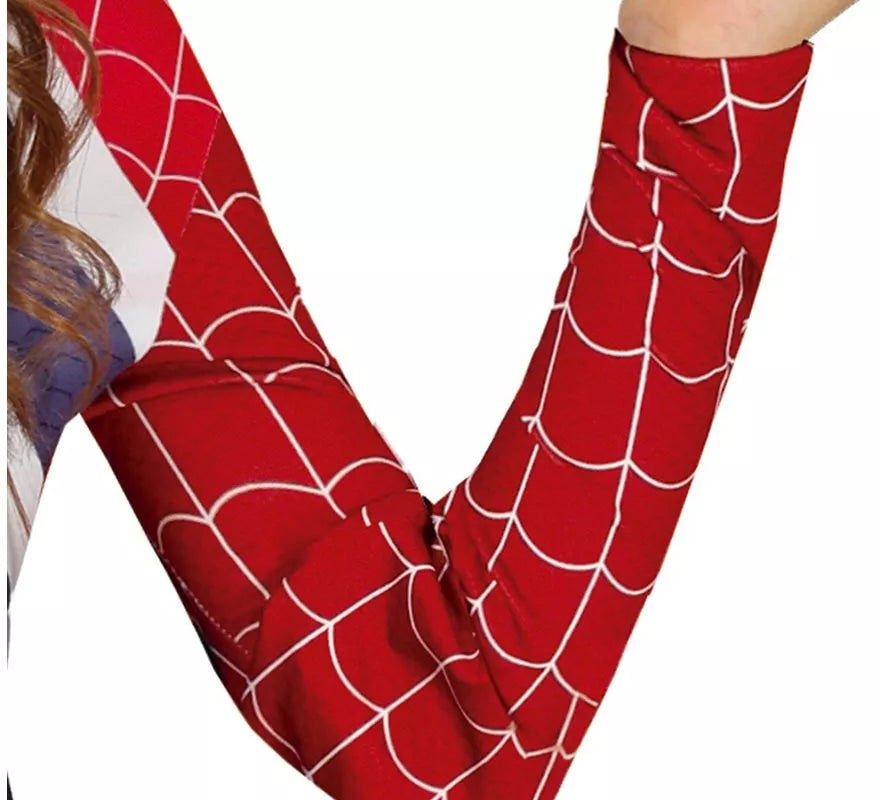Translation missing: de.Disfraz de Super Heroína Arácnida encapuchada para niña