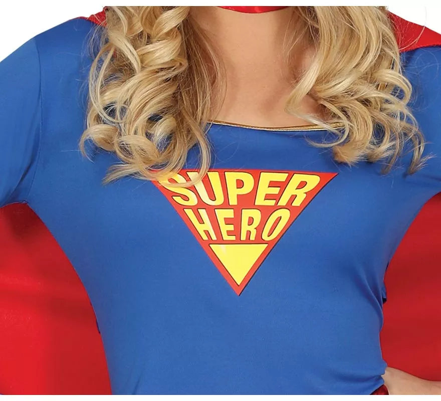 Translation missing: de.Disfraz de Súper Heroína Azul y Rojo para mujer