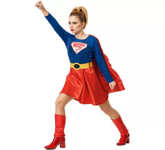 Blau und Rot Super Heroine Kostüm für Damen